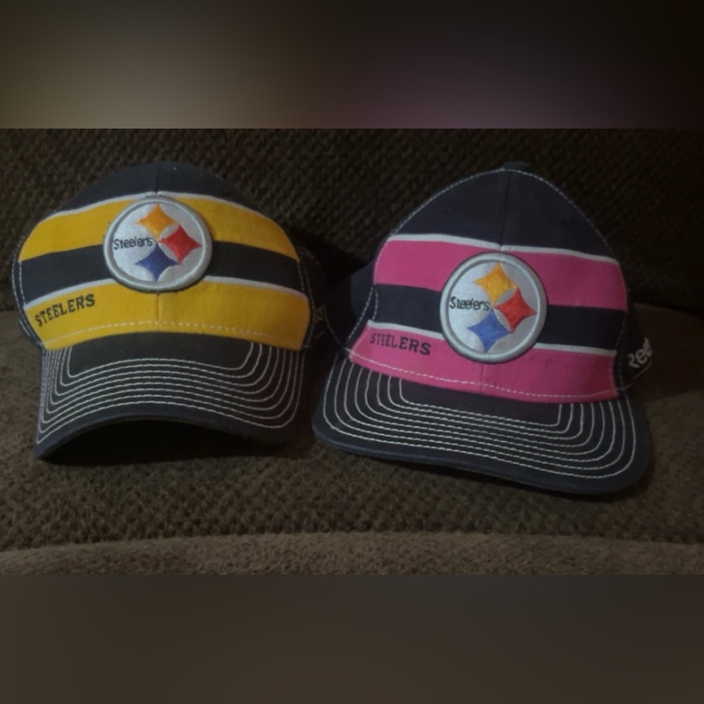 Reebok S/M On Field Pittsburgh Steelers Vintage Stripe Hat NFL